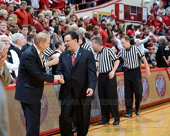 John Beilein and Indiana Head Coach Tom Crean