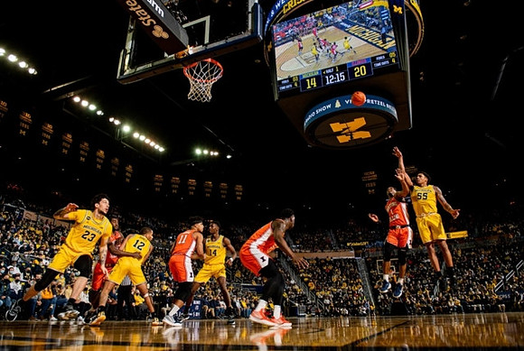 Eli Brooks (55), Brandon Johns Jr. (23), DeVante' Jones (12), and Moussa Diabate (14)