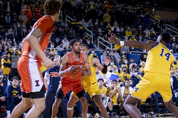 DeVante' Jones (12) and Moussa Diabate (14)