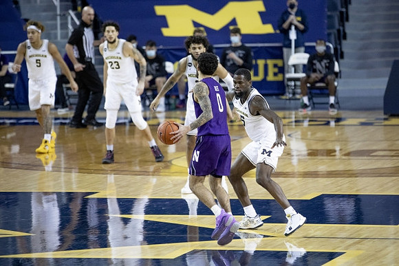 Terrance Williams II (5), Brandon Johns Jr. (23), Isaiah Livers (2), and Chaundee Brown Jr. (15)