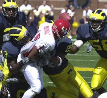 Marlin Jackson (3),  Ernest Shazor (25), and Roy Manning (58)