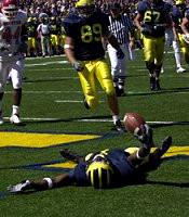 Braylon Edwards (1), Tyler Ecker (89), and Matt Lentz (67)