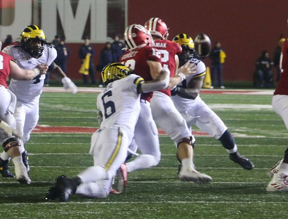 Michael Danna (4), Josh Uche (6), and Kwity Paye (19)