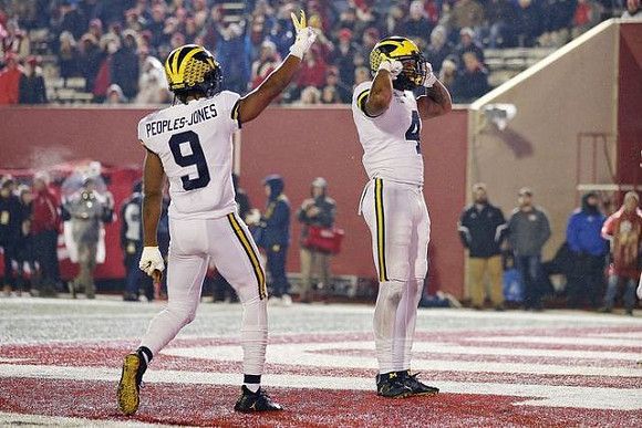 Donovan Peoples-Jones (9) and Nico Collins (4)