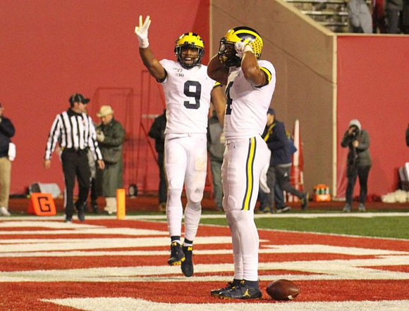 Donovan Peoples-Jones (9) and Nico Collins (4)