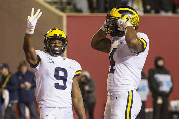 Donovan Peoples-Jones (9) and Nico Collins (4)