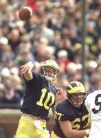 Tom Brady (10) and David Brandt (67)