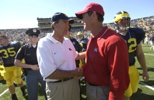 Lloyd Carr, Art Briles, and Brian Thompson (35)