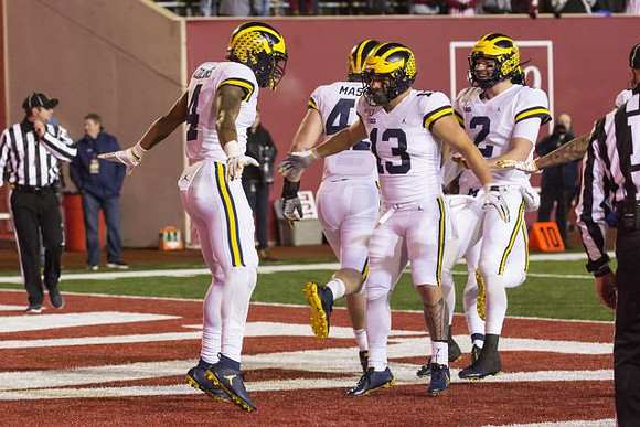 Nico Collins (4), Ben Mason (42), Tru Wilson (13), and Shea Patterson (2)