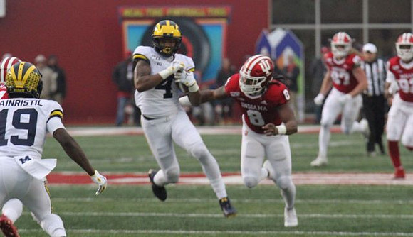 Mike Sainristil (19) and Nico Collins (4)