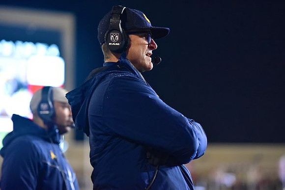 Josh Gattis and Jim Harbaugh