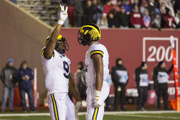 Donovan Peoples-Jones (9) and Nico Collins (4)