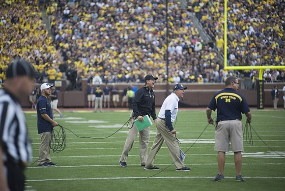 Jim Harbaugh and Don Brown