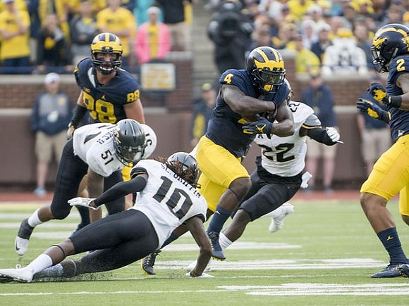 Jake Butt (88), De'Veon Smith (4), and Devin Asiasi (2)