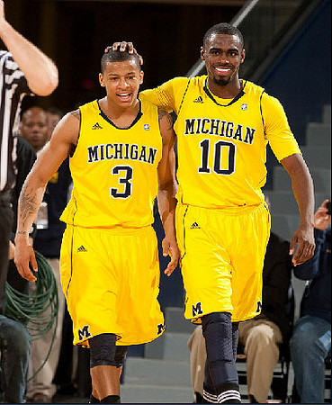Trey Burke (3) and Tim Hardaway Jr. (10)