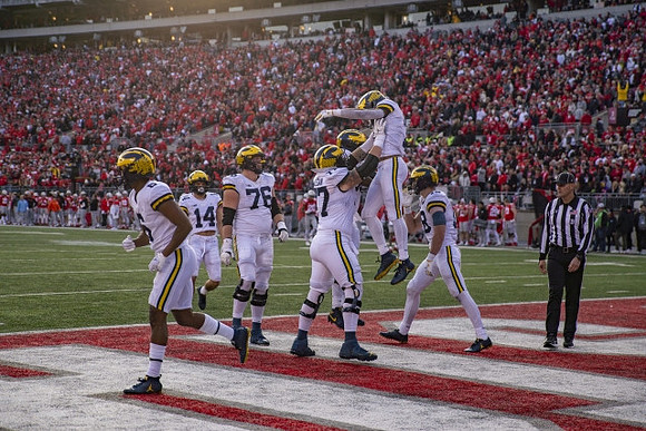 Cornelius Johnson (6), Roman Wilson (14), Ryan Hayes (76), Trevor Keegan (77), Donovan Edwards (7), and Colston Loveland (18)