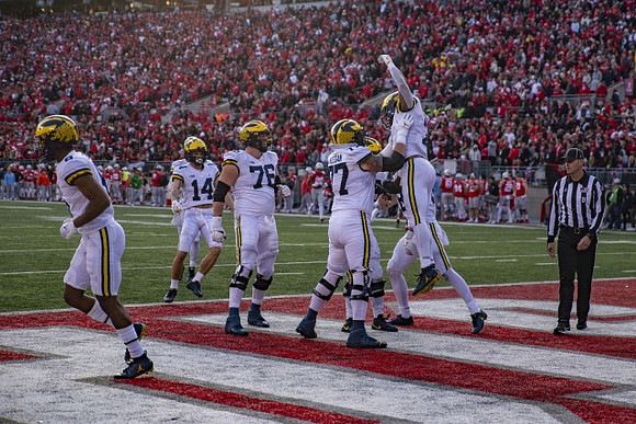 Cornelius Johnson (6), Roman Wilson (14), Ryan Hayes (76), Trevor Keegan (77), Donovan Edwards (7), and Colston Loveland (18)