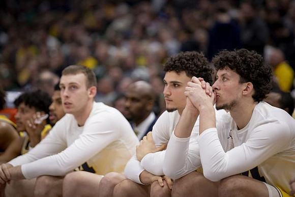 Austin Davis (51), Adrien Nunez (5), and Brandon Johns Jr. (23)