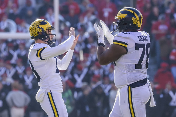 Jake Moody (13) and Kenneth Grant (78)