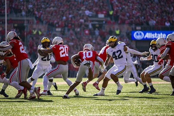 Kalel Mullings (20), TJ Guy (42), and Jimmy Rolder (30)