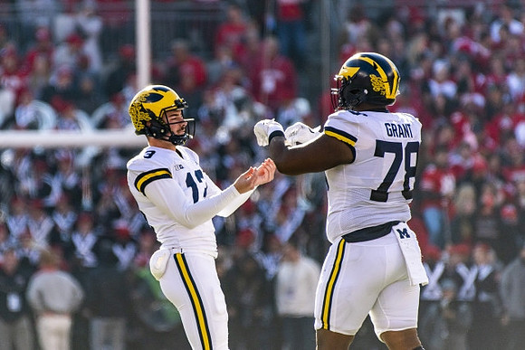 Jake Moody (13) and Kenneth Grant (78)