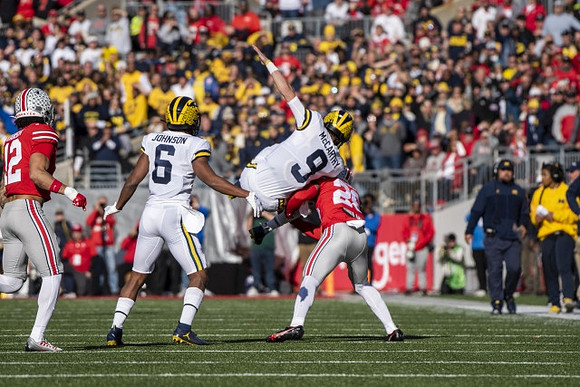 Cornelius Johnson (6) and J.J. McCarthy (9)