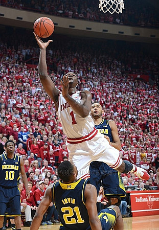 Jordan Morgan (52) and Glenn Robinson III (1)