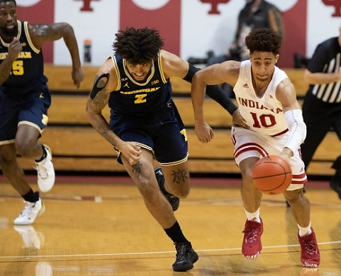 Chaundee Brown Jr. (15) and Isaiah Livers (2)