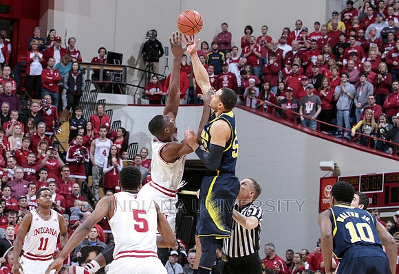 Glenn Robinson III (1), Jordan Morgan (52), and Derrick Walton Jr. (10)