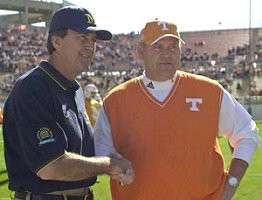 Lloyd Carr and Phillip Fulmer