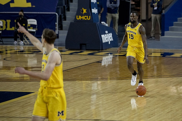 Franz Wagner (21) and Chaundee Brown Jr. (15)