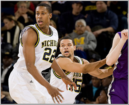 Jevohn Shepherd (22) and David Merritt (15)