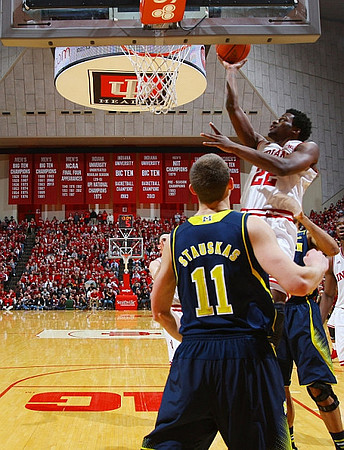 Glenn Robinson III (1) and Caris LeVert (23)