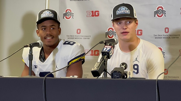 Cornelius Johnson (6) and J.J. McCarthy (9)
