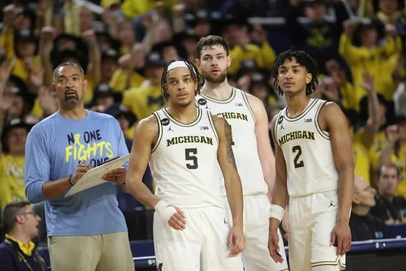 Juwan Howard, Terrance Williams II (5), Hunter Dickinson (1), and Kobe Bufkin (2)