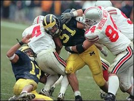 Larry Foote (17) and Eric Brackins (51)