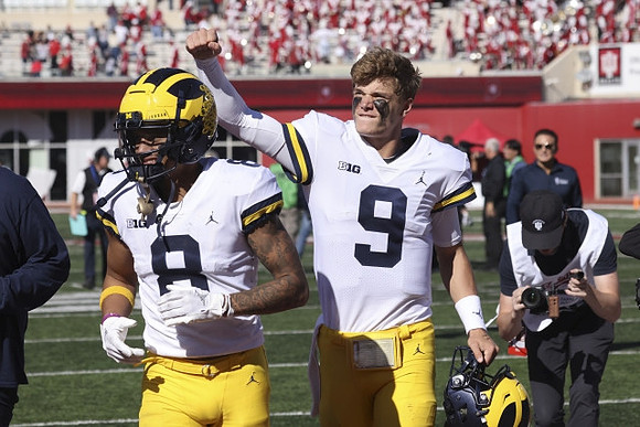 Ronnie Bell (8) and J.J. McCarthy (9)