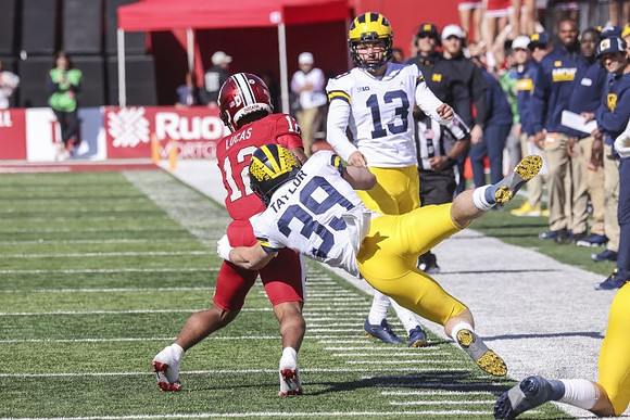 Joe Taylor (39) and Jake Moody (13)
