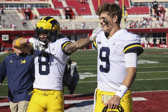 Ronnie Bell (8) and J.J. McCarthy (9)