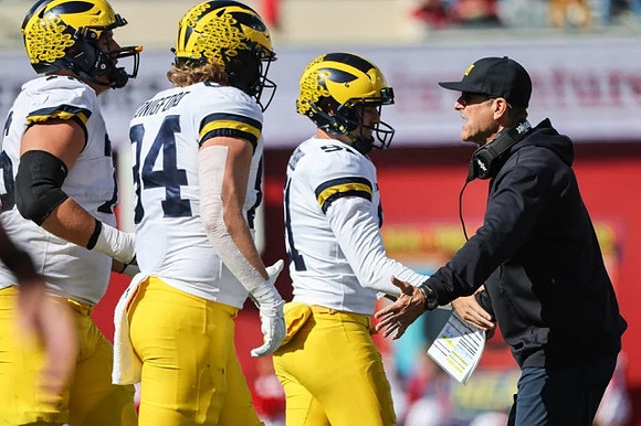 Ryan Hayes (76), Joel Honigford (84), Brad Robbins (91), and Jim Harbaugh