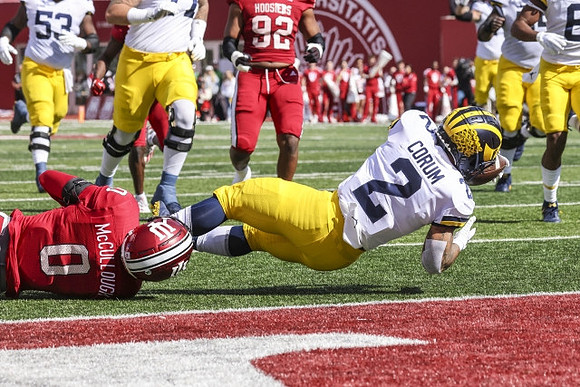 Blake Corum (2) and Trente Jones (53)