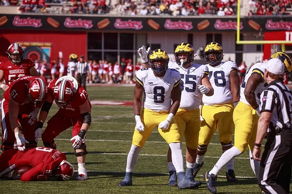 Derrick Moore (8), Mason Graham (55), and Kenneth Grant (78)