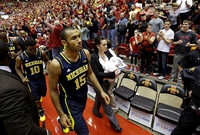 Caris LeVert (23), Derrick Walton Jr. (10), Jon Horford (15), and Bacari Alexander