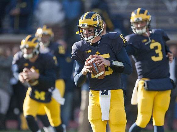 Jake Rudock (15) and Wilton Speight (3)