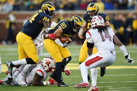 A.J. Williams (84), Drake Johnson (20), and Graham Glasgow (61)