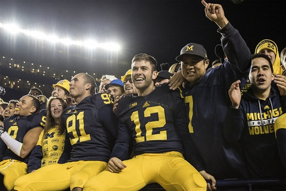 Grant Perry (9), Kenny Allen (91), and Blake O'Neill (12)