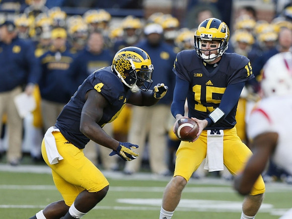 De'Veon Smith (4) and Jake Rudock (15)