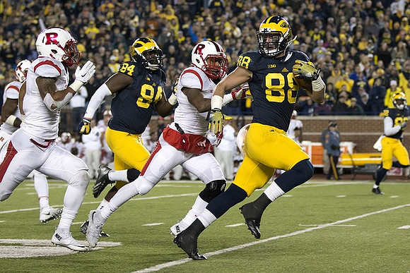 A.J. Williams (84) and Jake Butt (88)
