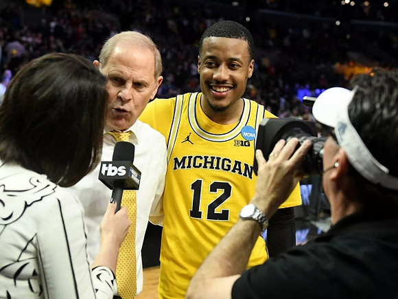 John Beilein and Muhammad-Ali Abdur-Rahkman (12)