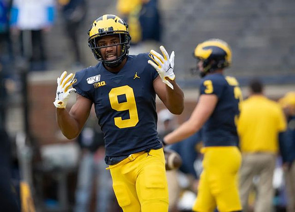 Donovan Peoples-Jones (9) and Quinn Nordin (3)
